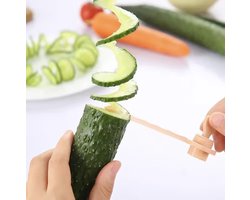 CHPN - Aardappel spiraal snijder - Komkommerspiraal maken - Aardappel twister - Aardappel spiraalsnijder - Komkommertwister - Aardappeltwister op stokje - Keukengadgets - Oranje