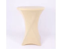 CHPN - Crèmekleurige Statafel hoes - Statafelhoes beige - Champagnekleur - Universeel - Feestdecoratie - 1stuk - Sta tafel - Statafels - Hoes voor om statafel