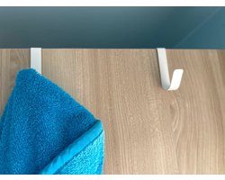 CHPN - Deurhaakje - Haakje voor aan de deur - Wit - Kunststof - Deurhaak set van 2 - Deur Ophanghaak - Deurhanger Kapstok - Handdoek - Handige haak