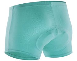 CHPN - Fietsbroek - Zeembroekje - Fiets ondergoed - Met zeem - Small - Valt klein - Unisex - Onderbroek voor fietsen - Fietsshort - Bilpijn bij fietsen - Mintgroen