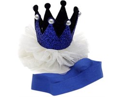 CHPN - Haarbandje - Haarkroontje - Kroontje - Blauw - Meisjes - Haar accessoire - Kroon - Verjaardag - Cadeautje - Haar accessoire - Accessoires