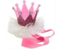 CHPN - Haarbandje - Haarkroontje - Kroontje - Roze - Meisjes - Haar accessoire - Kroon - Verjaardag - Cadeautje - Haar accessoire - Accessoires