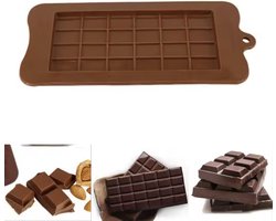 CHPN - Siliconen chocoladevorm - Mal voor chocoladereep - Chocolademal - Dunne chocoladereep 16/8/0.7CM reep - Bruin - Zelf chocoladerepen maken - Chocolade - Chocolate mold