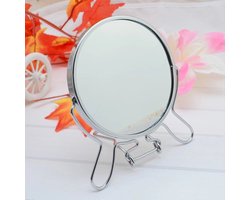 CHPN - Spiegel - Vergrotende spiegel - Make-up spiegel - Scheerspiegel - 2x vergrotend - Dubbelzijdig - 9CM diameter - Met standaard