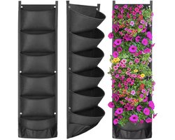 CHPN - Verticale tuin - 6-vaks - Muurzak voor planten - Plantenzak - Muurtuin - Kruidentuin aan de muur - Zak voor planten op balkon - indoor/outdoor - voor muur, balkon en kruiden - Tuinieren