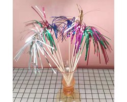 CHPN - Vuurwerkprikkers - Cocktailprikkers - Decoratiestokjes - 50 stuks - Multicolor - Vuurwerkstokjes - Prikkertjes - Feestdecoratie