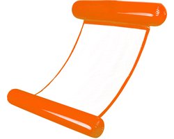 CHPN - Waterhangmat - Drijvend bed - Waterbed - Oranje - Hangmat voor in het zwembad - Universeel - Opblaasbaar - Chillbedje voor zwembad - Water hammock