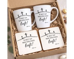 Christelijke-Mok - Pasen-Cadeau - Bijbel - Mok - Koffiemok-Met-Tekst - Cadeau-Voor-Vrouw - Cadeau-Voor-Man - Christelijk-Woonaccessoires - Paas-Gift-Set - Huisdecoratie-Met-Bijbeltekst - Geloof-En-Hoop-Cadeau - Bijbel-Verjaardag-Cadeau -