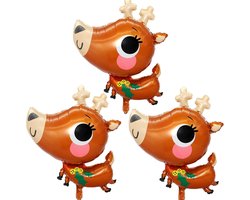 Christmas Balloons, 3 Pieces Reindeer Foil Balloons, Christmas Foil Balloons, Christmas Decoration Balloons, Christmas - ShopVlot