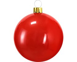 Christmas Decoration mega grote kerstbal - 65 cm - rood - opblaasbaar