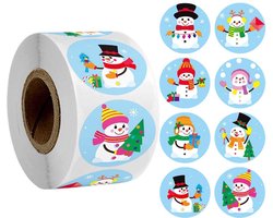 Christmas Stickers Christmas Decoration Decoration Gift 1 Roll 500 Messages Assortment Holiday Roll Sticker Santa Claus Snowman Reindeer Stickers for Party Favors Supplies