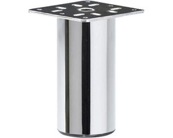 Chromen Ronde Meubelpoot - 10 cm - Bankonderdeel