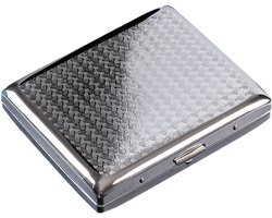 Cigarettecase - Luxe Sigarettenhouder - Sigaretten box - Sigaretten opbergdoosje - Sigaretten Koker Metaal - Cigarettecase - zilver