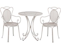 CILENTO - Bistroset voor 2 - Lichtgrijs - IJzer