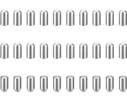 Cilinderbouten 5 x 10 mm - roestvrij staal 304 - zilver - voor meubels, kasten en planken - 30 stuks - m-winkel