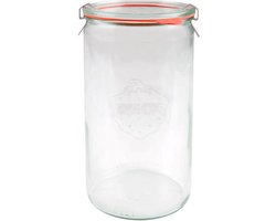 Cilindrische glazen pot voor conserven 1062ml 1 eenheid|Cylindrical glass jar for preserves 1062ml 1 unit|Pot en verre cylindrique pour conserves 1062ml 1 unité