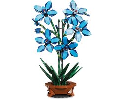 Cimbidium orchideeën bloemen boeket bouwset | Botanical collection modelbouw | DIY speelgoed bouwpakketten kunstbloemen met vaas voor volwassenen & kinderen | Bloemenpracht kunstplant decoratie | Moederdag cadeautje | Bouwdoos met 1097 bouwstenen