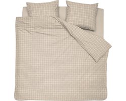Cinderella Brecht Dekbedovertrek - Tweepersoons - Katoen - Lits-Jumeaux Extra Breed - 260x200/220 cm - Naturel + 2 kussenslopen 60x70