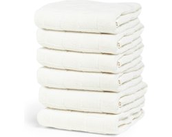 Cinderella Checkmaid Keukendoeken set - Set van 6 - 100% Katoen - 50x55 cm - Wit