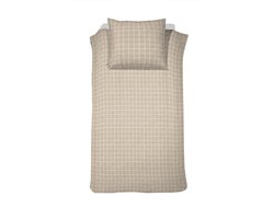 Cinderella Dekbedovertrek Carre Flanel - Naturel - 140x220