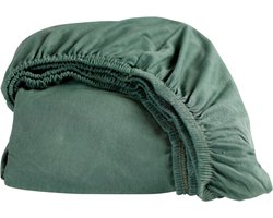 Cinderella Hoeslaken - 120x200 cm - Katoen - Jersey - 1 Persoons - Tot 25 cm hoog - Groen