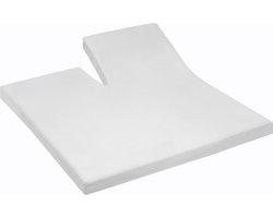 Cinderella Hoeslaken - Single Split Topper - Jersey - 180x200 /210 cm - Tot 15 cm matrashoogte - Wit