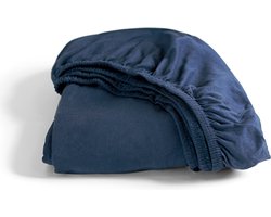 Cinderella - Hoeslaken (tot 25 cm) - Jersey - 70x200 cm - Blauw