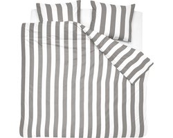 Cinderella Jacky Dekbedovertrek - Tweepersoons - Katoen - Lits-jumeaux - 240 x 200/220 cm - Antraciet + 2 kussenslopen 60x70