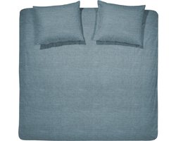 Cinderella Lyn 2-persoons dekbedovertrekset 200x200cm katoen petrol + 2 kussenslopen 60x70
