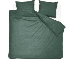 Cinderella Lyn Dekbedovertrek - Tweepersoons - Katoen - 200x200/220 cm - Groen + 2 kussenslopen 60x70