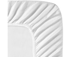 Cinderella Molton Hoeslaken - 50% Katoen 50% Polyester - 140x210/220 cm - Tot 25 cm hoog - Wit
