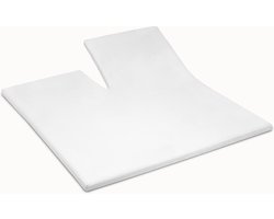 Cinderella - Molton topper hoeslaken - enkele split - tot 15 cm matrashoogte - 140x200/210 cm - Wit