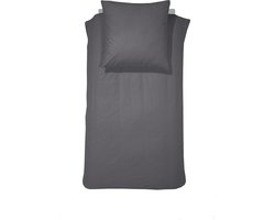 Cinderella Morning 1-persoons dekbedovertrekset 155x220cm flanel antraciet + 1 kussensloop 60x70