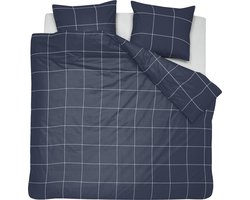 Cinderella Robyn - Dekbedovertrek - Satijn - 260x200/220 cm - Donkerblauw + 2 kussenslopen 60x70