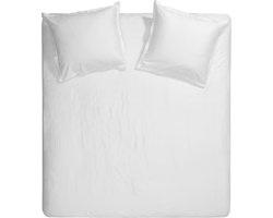 Cinderella Sundays 2-persoons dekbedovertrekset 200x200cm satijn wit + 2 kussenslopen 60x70
