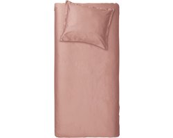 Cinderella Sundays Dekbedovertrek - 1 persoons - Satijn - 140x200/220 cm - licht roze + 1 kussensloop 60x70