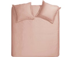 Cinderella Sundays Dekbedovertrek - Extra Breed - Satijn - 260x200/220 cm - Terra Cotta roze + 2 kussenslopen 60x70