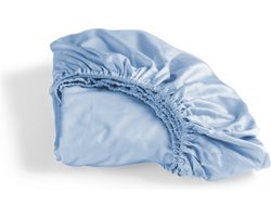Cinderella - Sundays - Hoeslaken - Tot 25 cm matrashoogte matrashoogte - Satijn - 90x220 cm - Lichtblauw