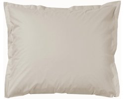 Cinderella Sundays Kussensloop - Set van 2 - Katoensatijn - Met Instopstrook - 60x70 cm - Zandkleur