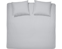 Cinderella Weekend Dekbedovertrek - Tweepersoons - Katoen - 200x200/220 cm - Lichtgrijs + 2 kussenslopen 60x70