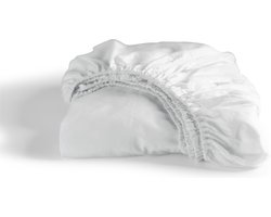 Cinderella - Weekend - Hoeslaken - 1 Persoons - 100% Katoen - 80x210 cm - Tot 25 cm matrashoogte - Wit