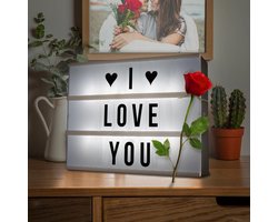 Cinema LightBox A4 LED - Letterbord met Licht - Inclusief 84 Letters - Zwart