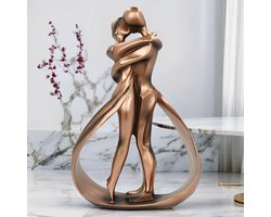 CINY Harsen beelden voor verliefde stellen, beeldjes van een knuffelend stel, sculptuur van een stel van hars als bureau-ornament, sculpturen voor een huwelijksverjaardag voor vrouwen en mannen