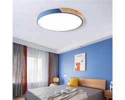 Circulaire acryl lampschaduw plafondlicht, warm licht, geschikt voor gangen, restaurants, keukens, appartementen, gangen (blauw, 30cm)