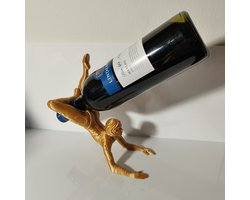 Circus balancerende wijnfleshouder Goud 3d Geprint