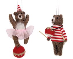 Circus beer op bal - vilt | 7x4x17cm