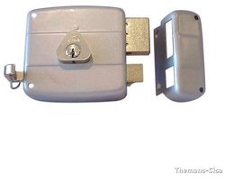 Cisa 50420.50.1 oplegslot met losse buitencilinder doornmaat 50 mm zilver - Din Links