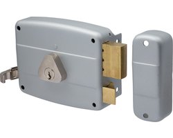 Cisa 50421.50.1 oplegslot met vaste buitencilinder doornmaat 50 zilver - Din Links