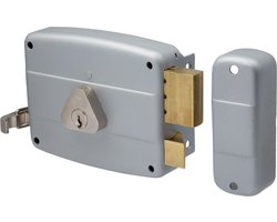 Cisa 50421.60.1 oplegslot met vaste buitencilinder doornmaat 60 zilver - Din Links