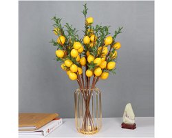 Citroen Decoratie Takken - 6 Stuks - Geel - Voor Thuis en Feesten
